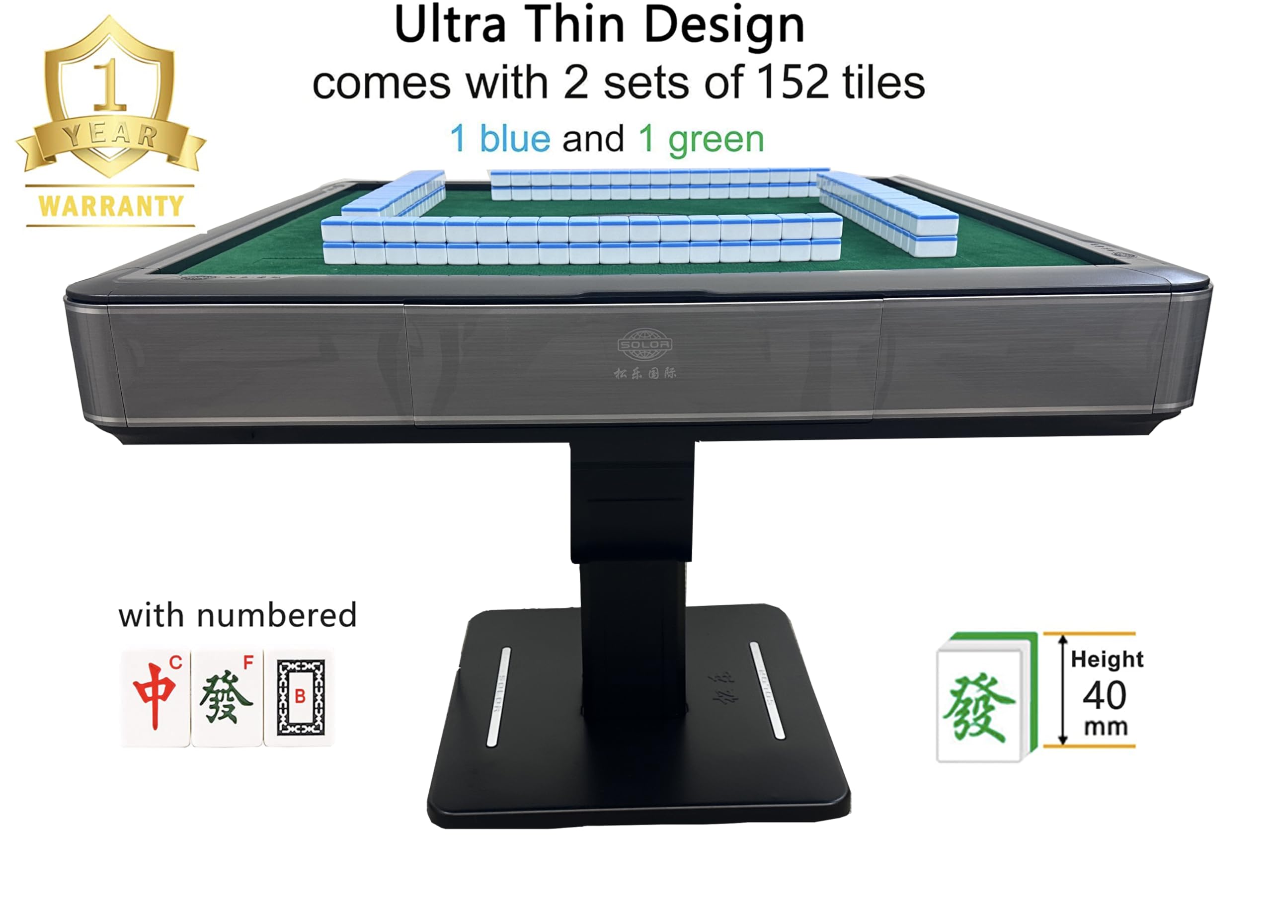 Amazon.com: Gray Ultra-Thin Folding Automatic Mahjong Table 40mm