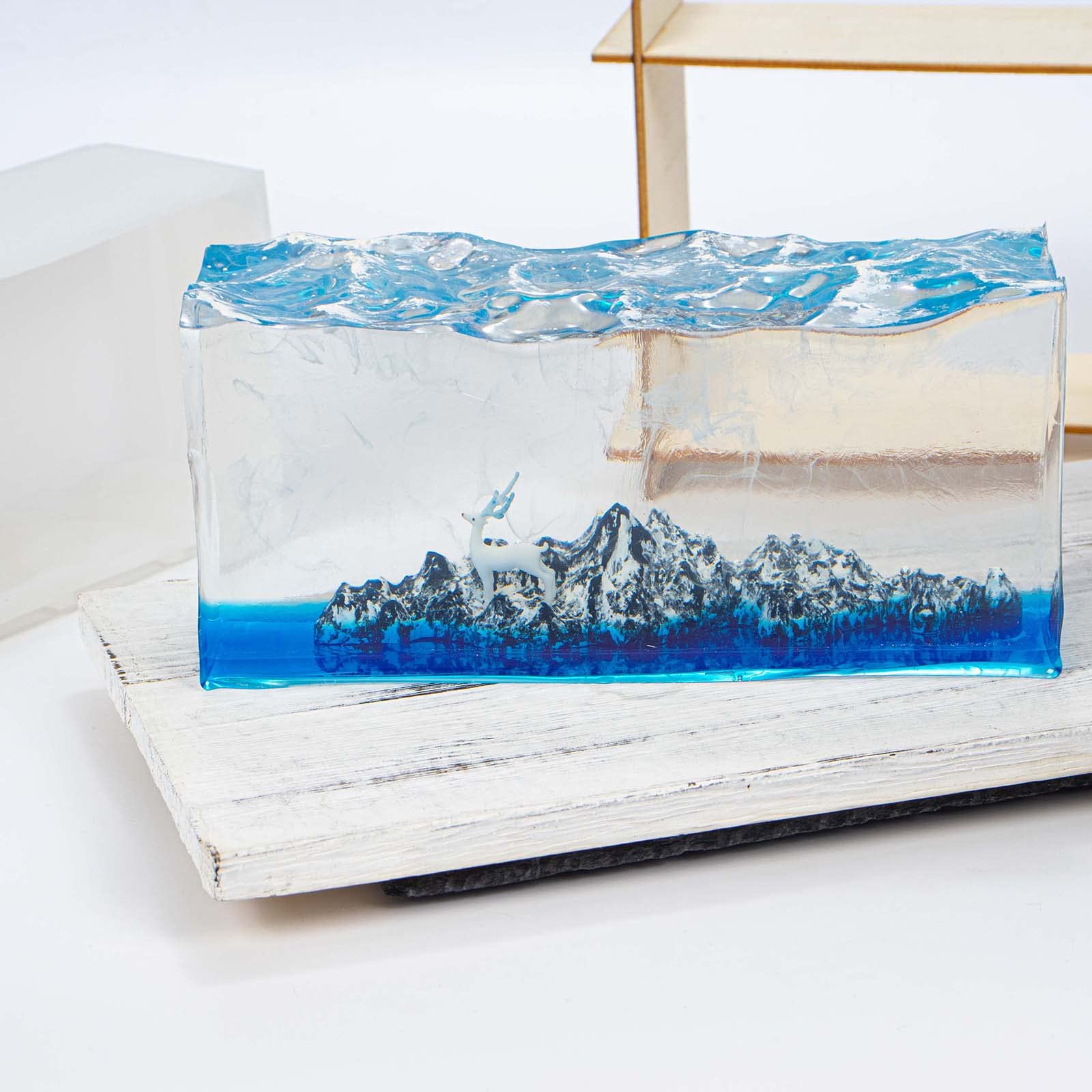 Amazon.co.jp: FUNSHOWCASE シリコンモールド 長方形 海山 ジオラマ