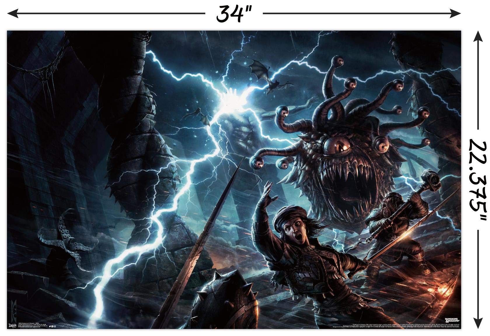 Amazon.com: Trends International Dungeons and Dragons - Battle