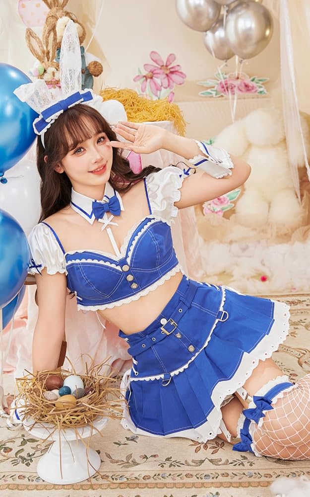 Amazon.co.jp: [Malymoon] コスプレ バニーガール デニム セットアップ