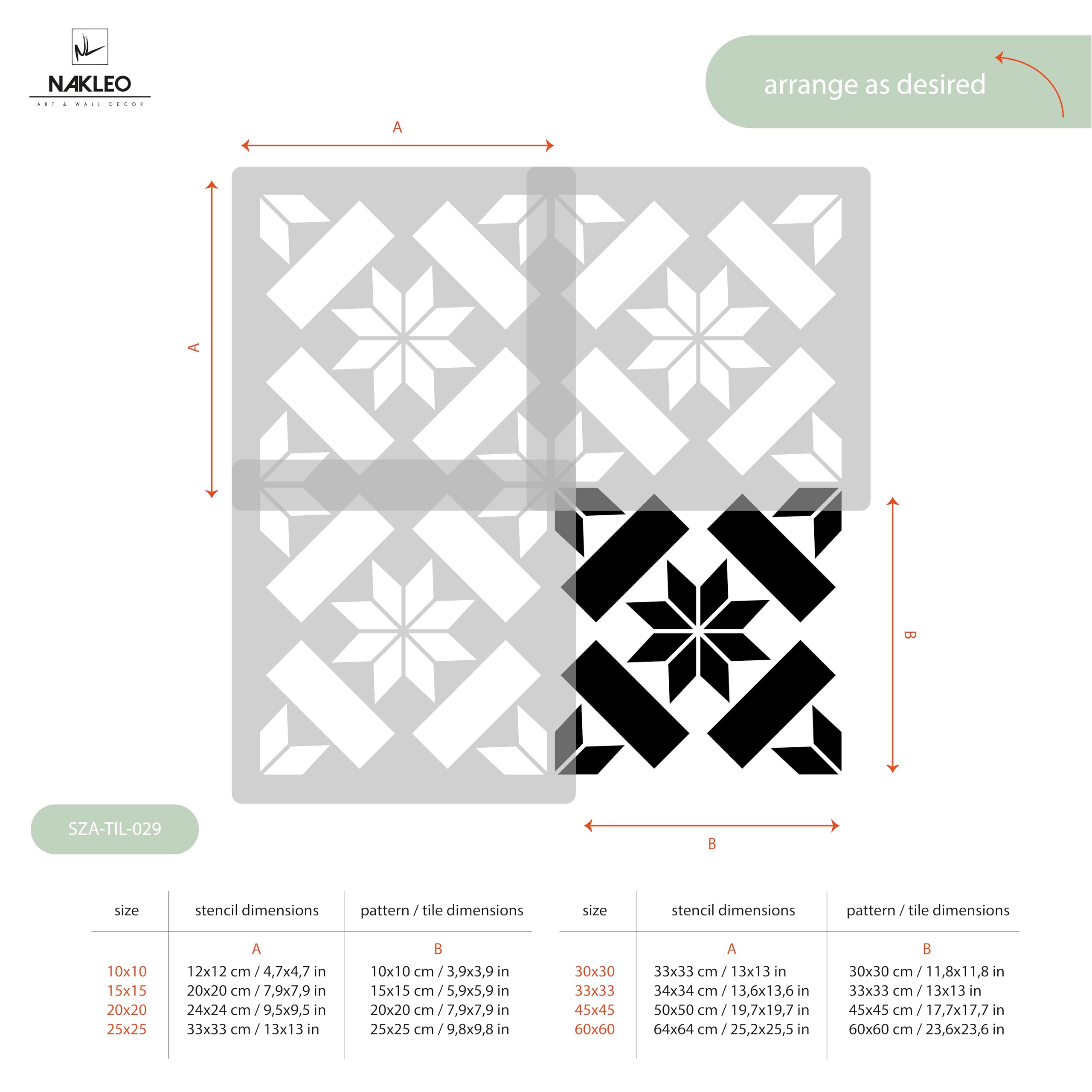 Amazon.co.jp: ERRADA タイル 再利用可能なプラスチックステンシル