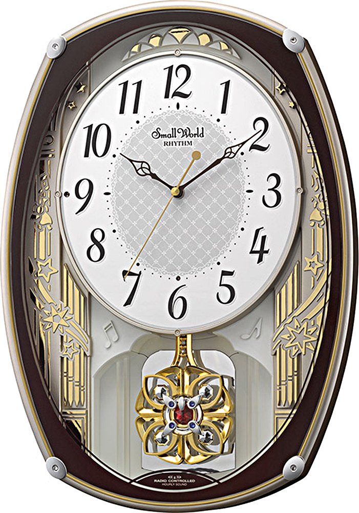 Amazon.co.jp: リズム(RHYTHM) 掛け時計 電波 アナログ スモール