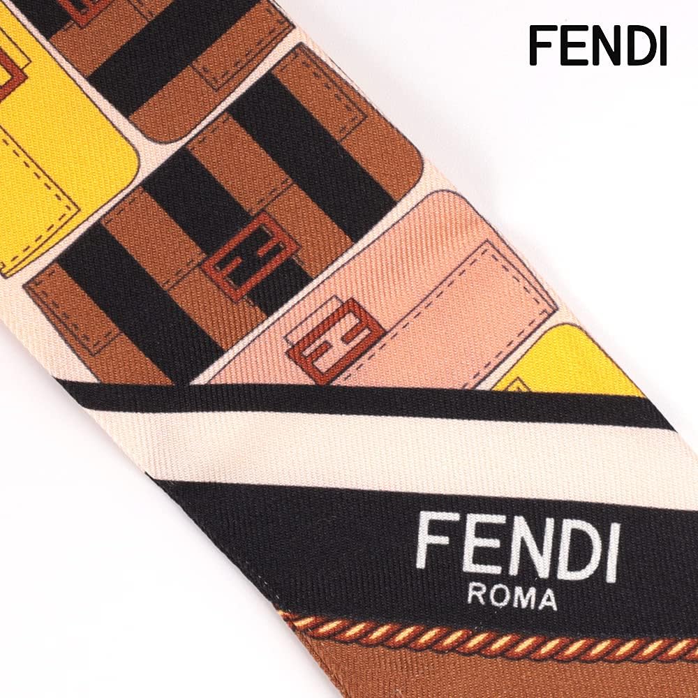 Amazon | フェンディ スカーフ レディース シルク100% 120cm x 5cm