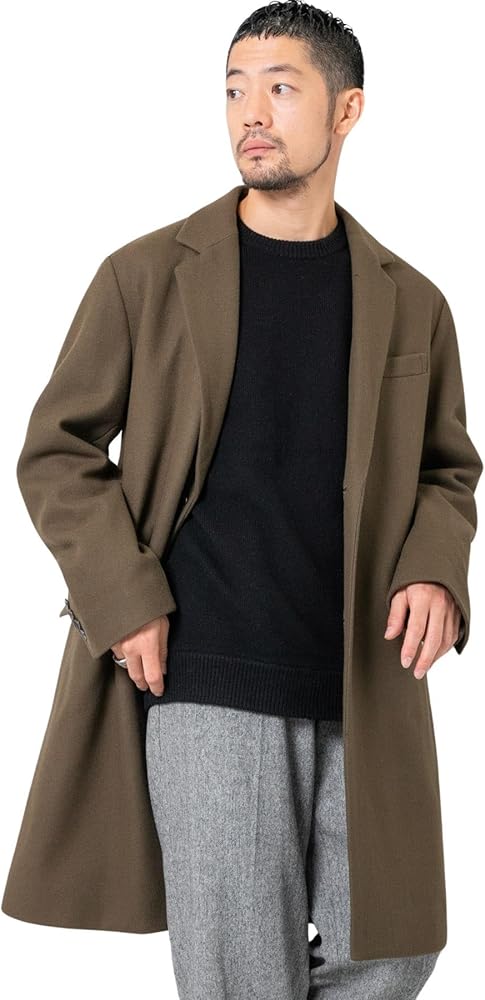 ハリスツイード生地アーバンリサーチ ロッソ チェスターコート URBAN