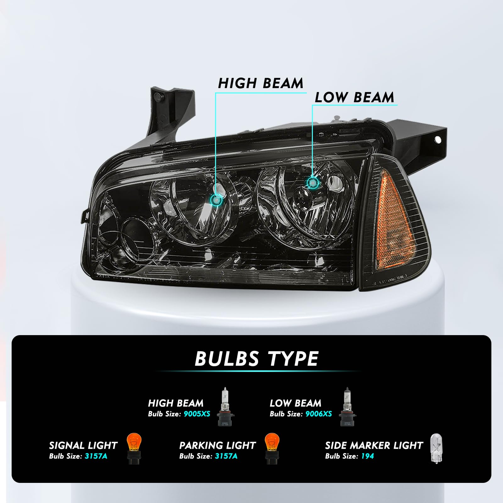 Amazon | TUSDAR ハロゲン 4個 ヘッドライトアセンブリセット 2006