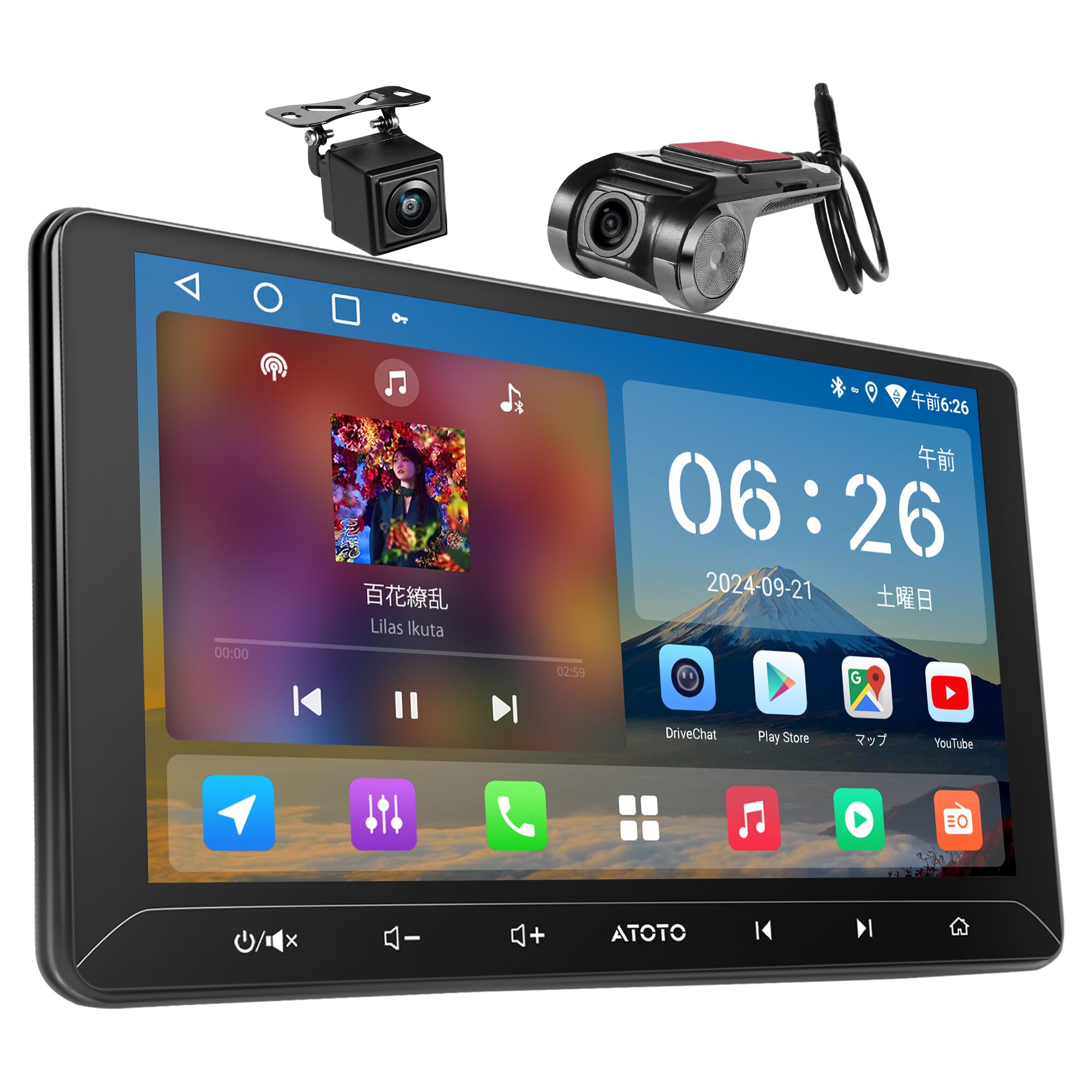 Amazon.co.jp: ATOTOLIFE A5L 10インチ2DIN ディスプレイオーディオ