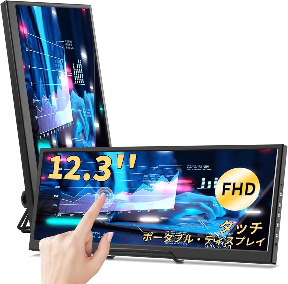 Amazon.co.jp: Jhcztrk モバイルモニター タッチスクリーン 12.3インチ