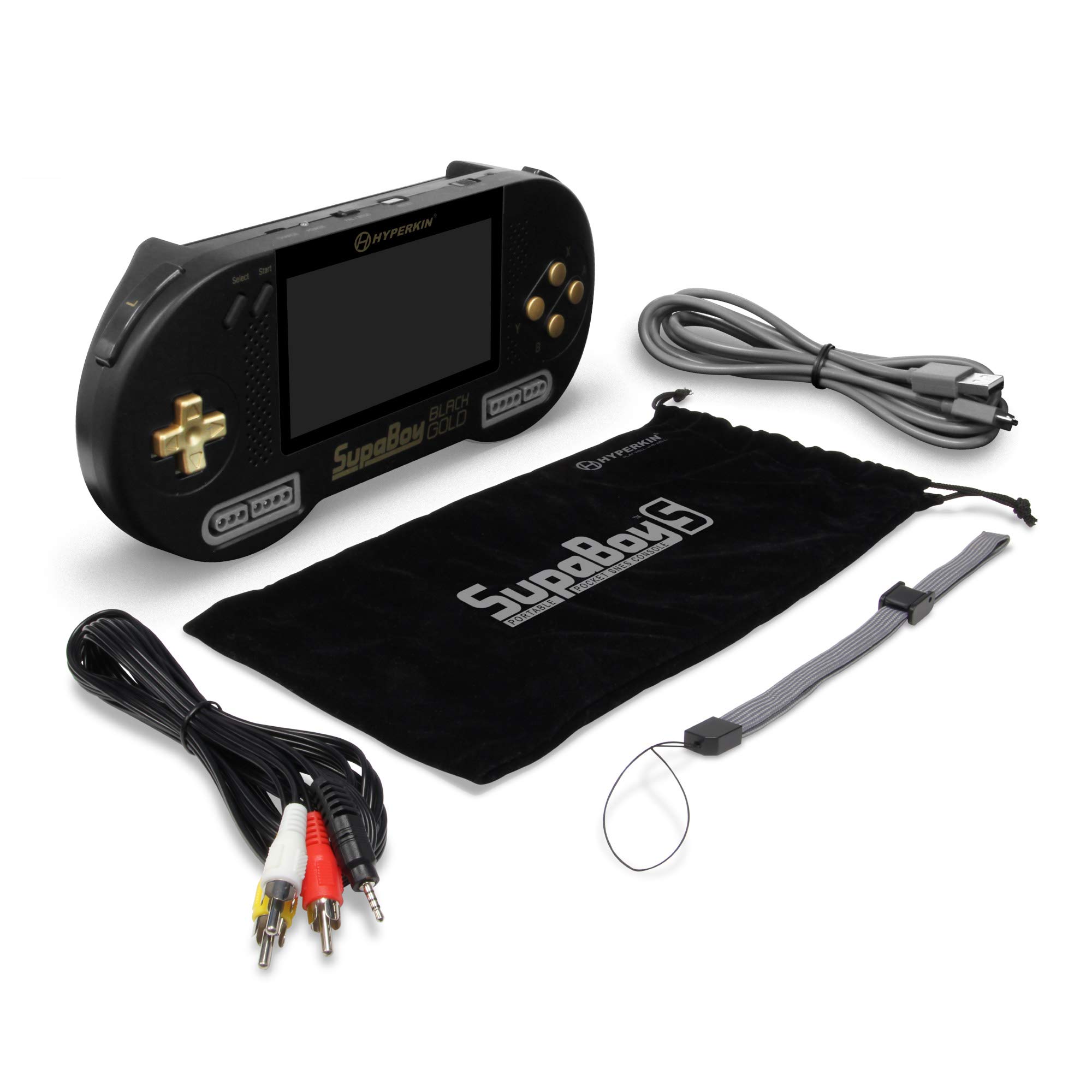 Hyperkin SupaBoy BlackGold Portable Pocket Console for Super NES