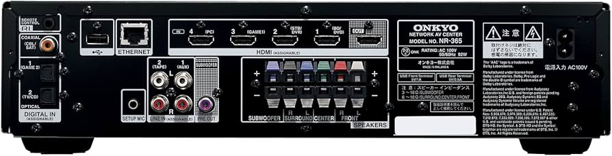 Amazon.co.jp: ONKYO Network AV Receiver NR-365(B) : Electronics