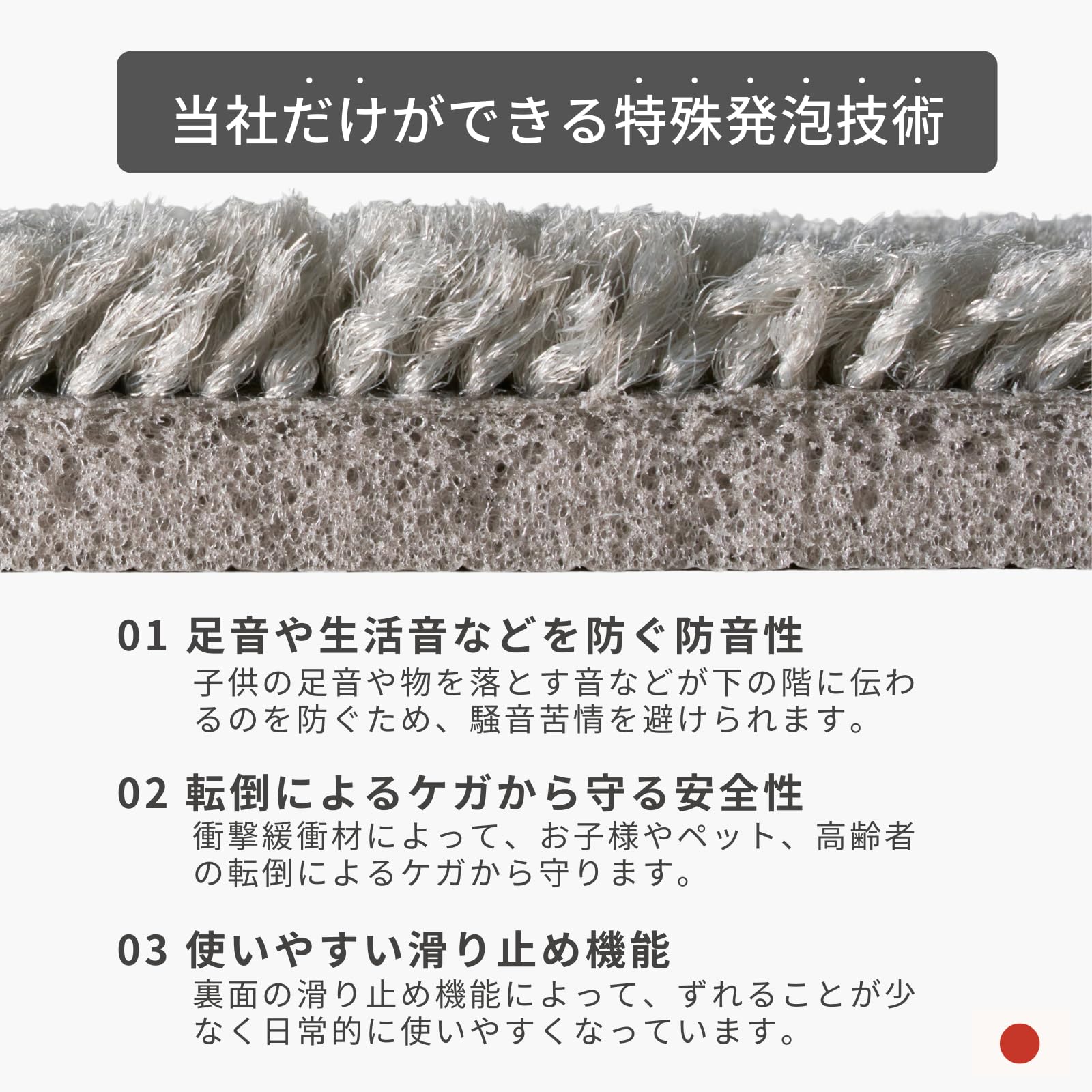 Amazon | 防音専科 ラグカーペット 200×200cm ホワイトベージュ グレー