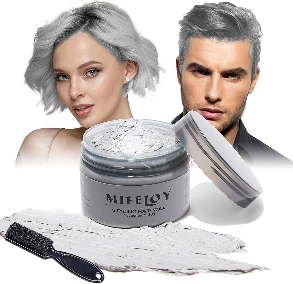 Amazon.com : Temporary Silver Gray Hair Spray Color Wax with Dye
