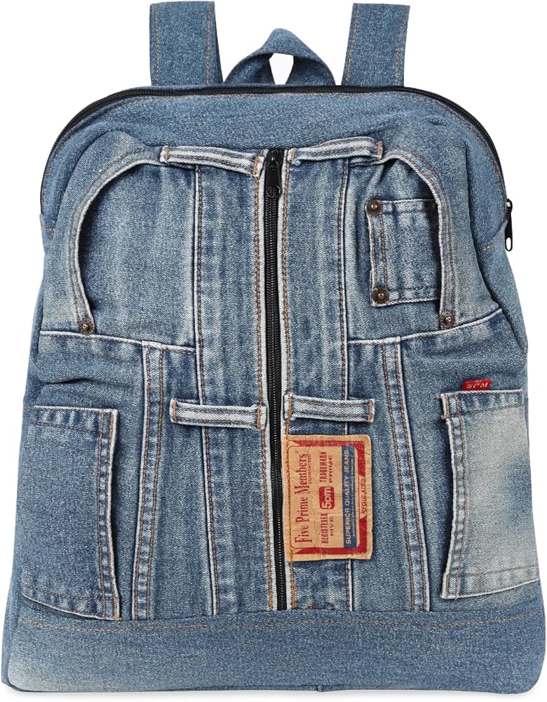 Amazon.co.jp: [§N∞NOVENO] リュック デニムリメイク 三角