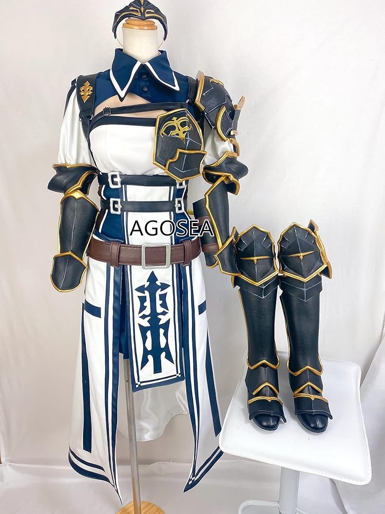Amazon.co.jp: [AGW] 白銀ノエル風 コスプレ衣装+全身鎧 全セット 靴