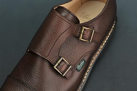 Amazon | [パラブーツ] ダブルモンクストラップシューズ ブラウン 7