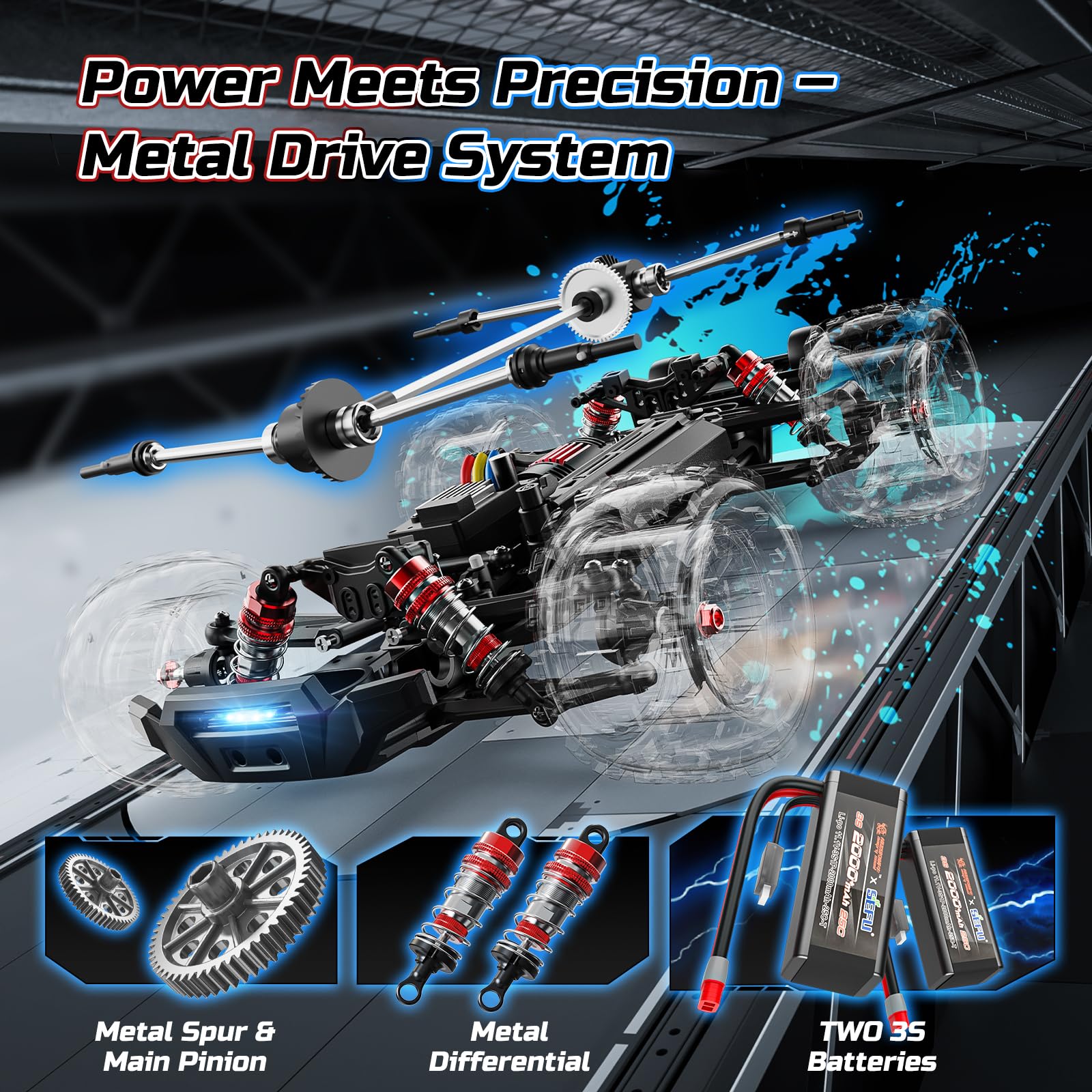 Amazon.co.jp: DEERC 1:14 高速ブラシレスRCカー 大人用 最大時速46