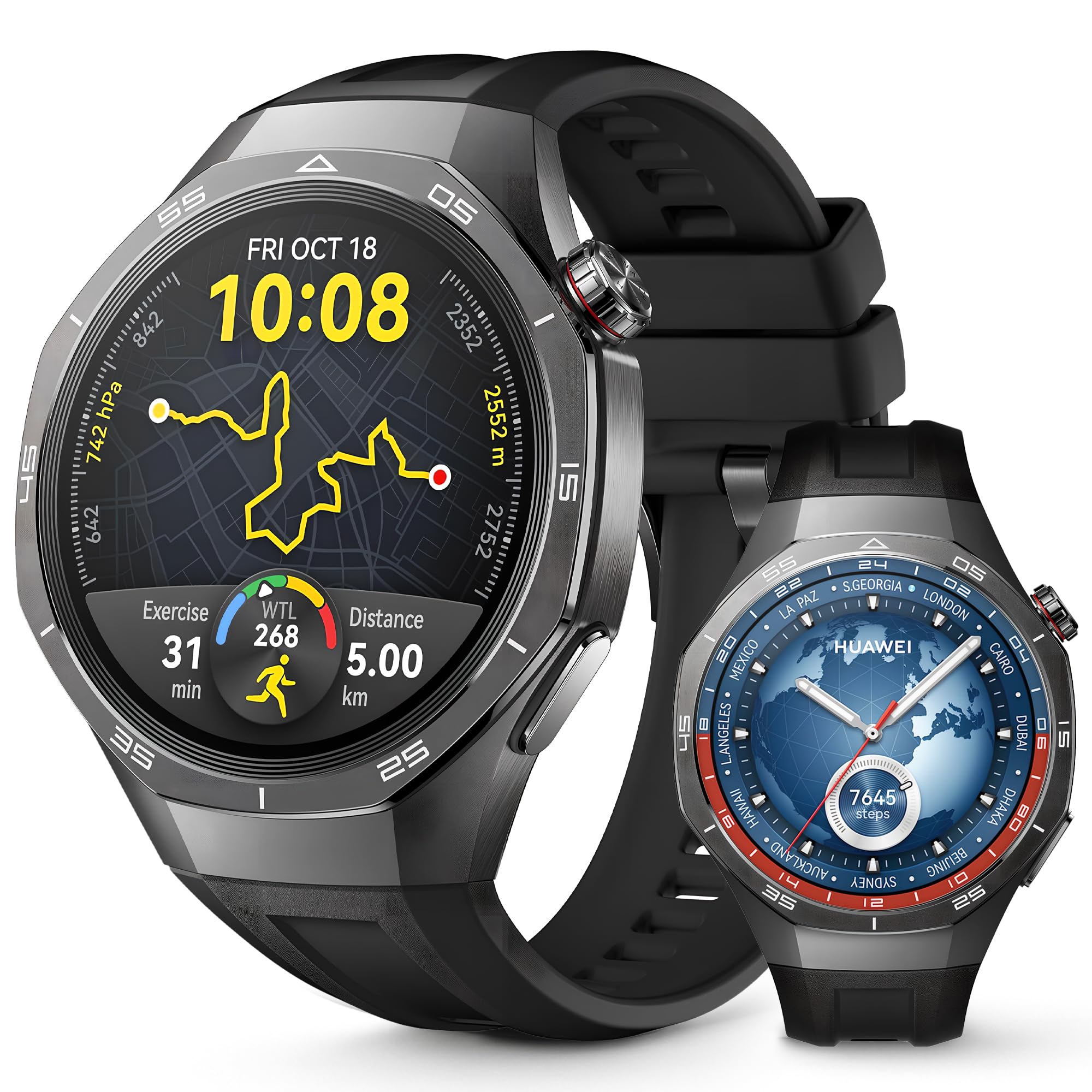 HUAWEI Watch GT 5 Pro 46 mm Smartwatch, Sharp-Edged Design, up to