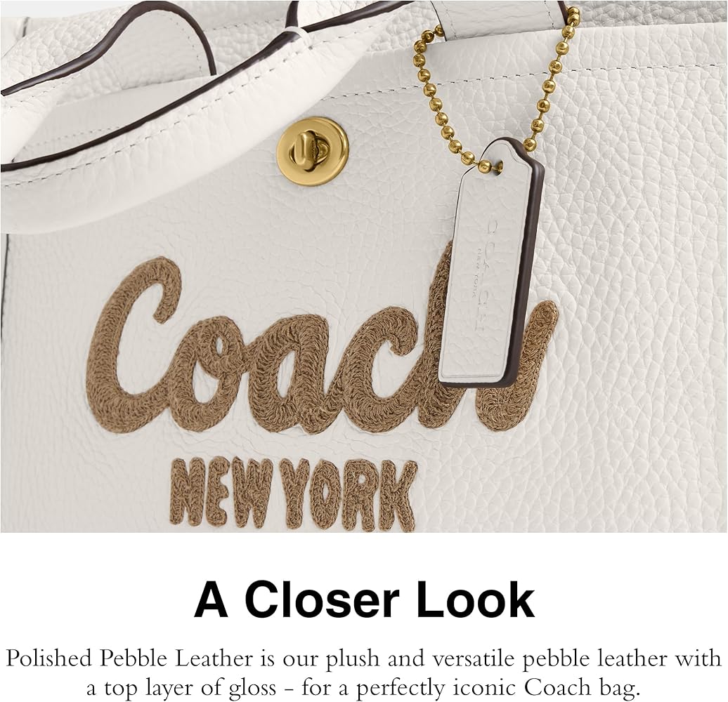 Amazon.co.jp: COACH バブルレザー カーゴトート 26、B4/チョーク