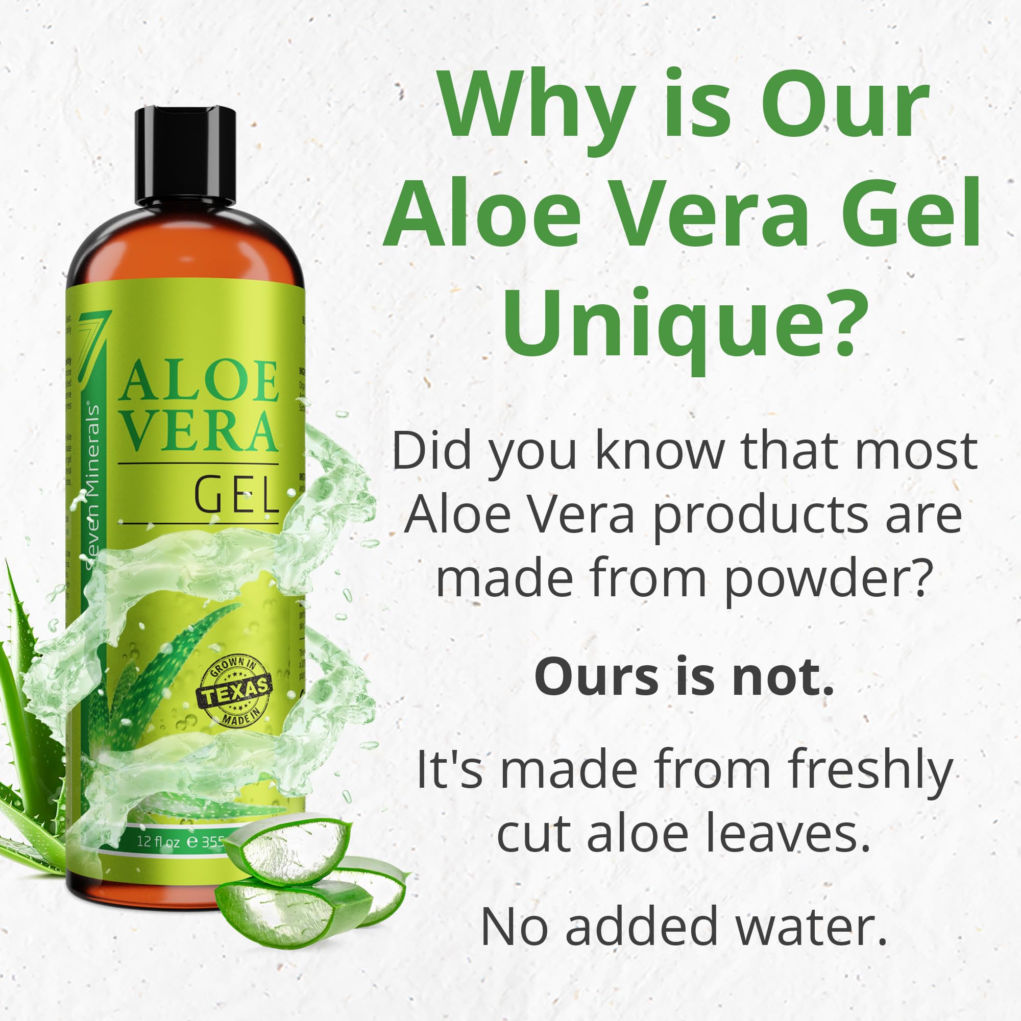 Amazon.com : Seven Minerals Organic Aloe Vera Gel from freshly cut
