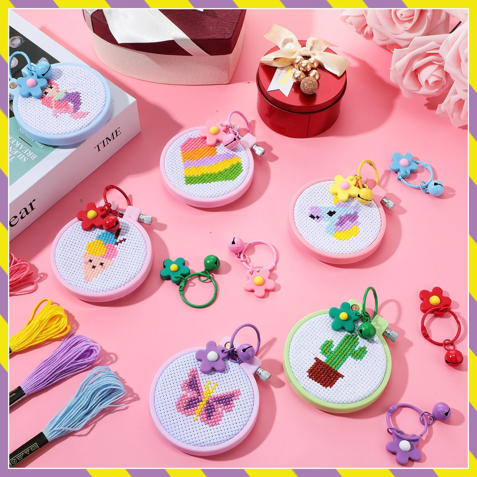 Amazon.com: Chuangdi 6 Sets Cross Stitch Kits for Beginners