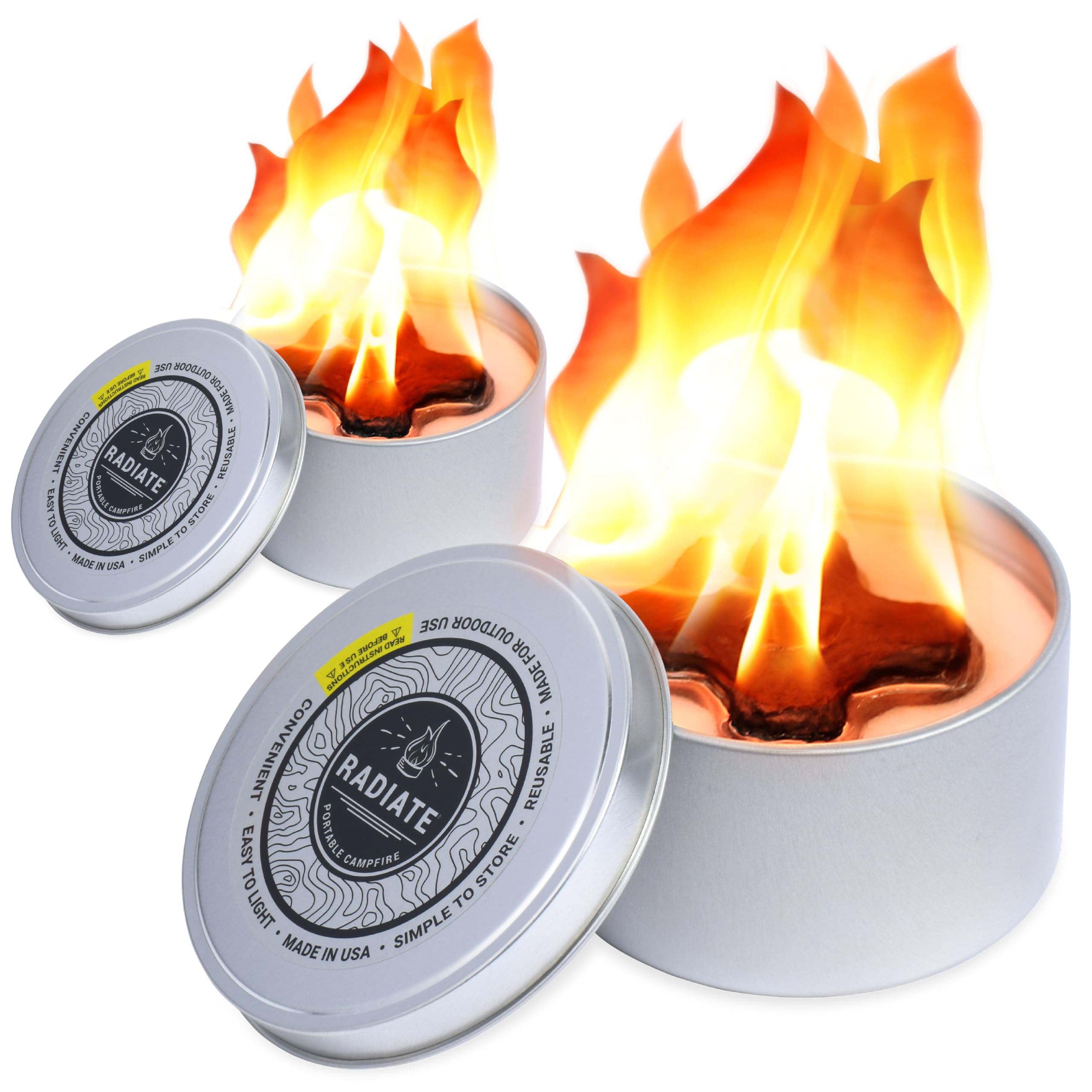 Amazon.com : Radiate 2-Pack Portable Tabletop Firepit Campfire in