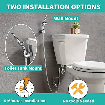 BARROCK Handheld Bidet Sprayer Combo Set for Toilet, Portable