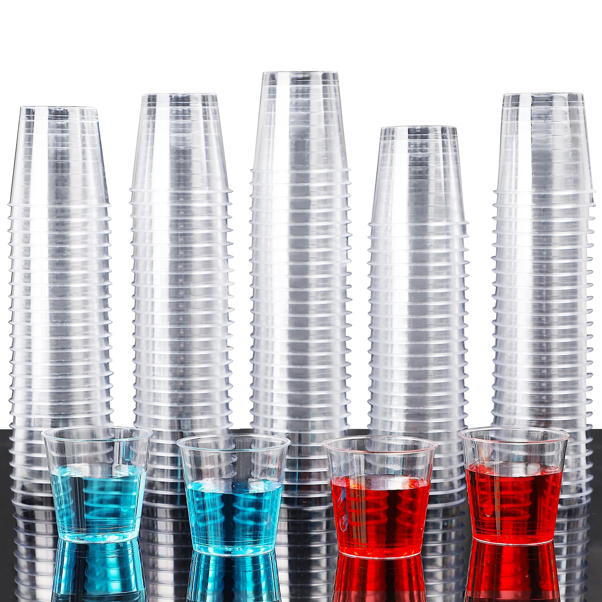 Amazon.com: Zcaukya 500 Shot Glasses, 1oz Clear Plastic Disposable