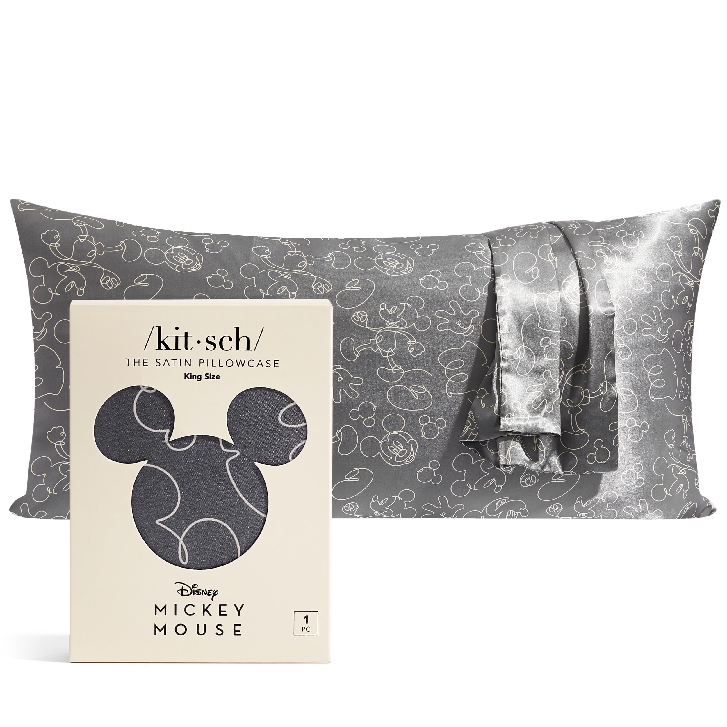 Amazon.com: Kitsch x Disney Mickey Mouse Satin Pillowcase with
