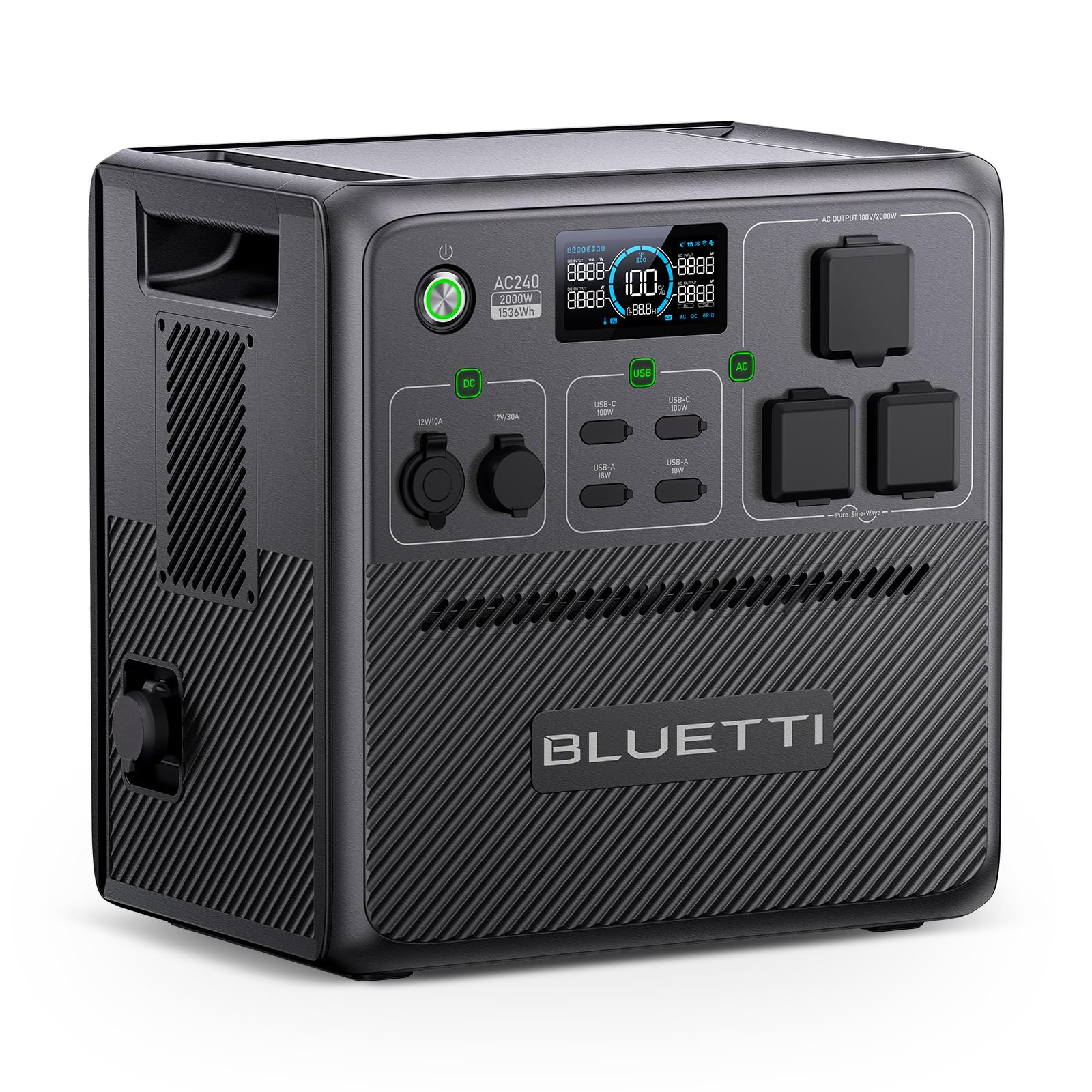 Amazon.co.jp: BLUETTI ポータブル電源 AC240 大容量1536Wh 2000W高