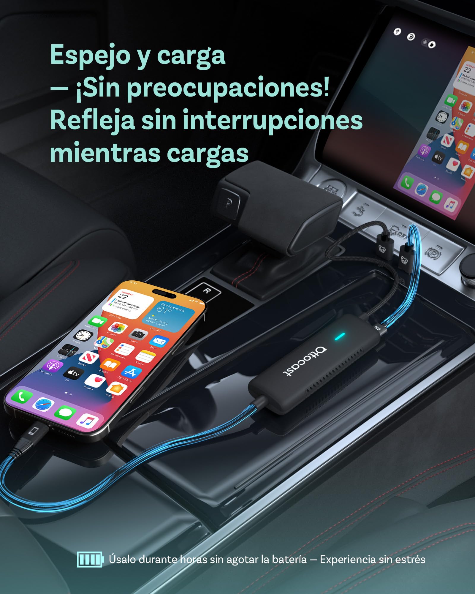 Amazon.com: OTTOCAST Mirror Touch Wireless CarPlay Adapter - Bi