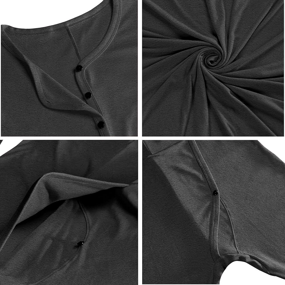 Amazon.co.jp: COLORFULLEAF メンズ コットン 保温下着 ユニオンスーツ