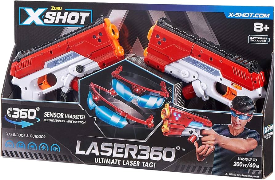 Amazon.com: XSHOT Laser360° Double Laser Blaster Pack (2 Laser