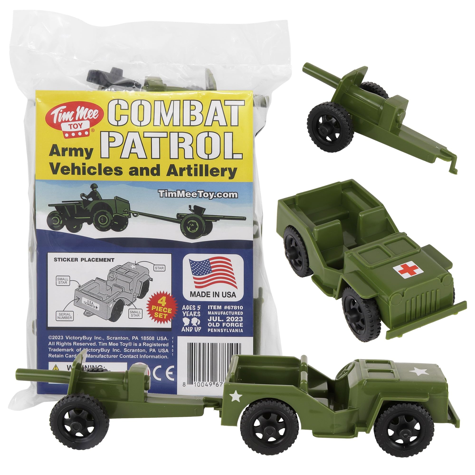 Amazon.com: TimMee Combat Patrol Willys & Artillery - OD Green 4pc