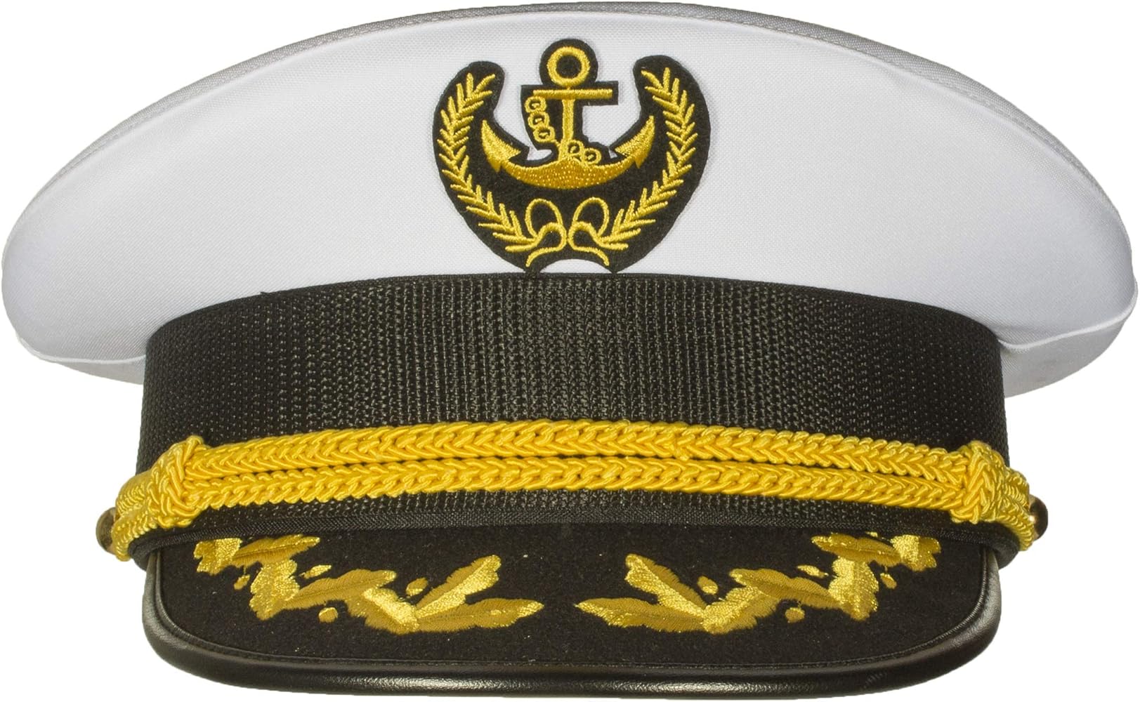 Amazon.com: Deluxe Men's Captain Skipper Yacht Hat, Sizes 57-60 CM