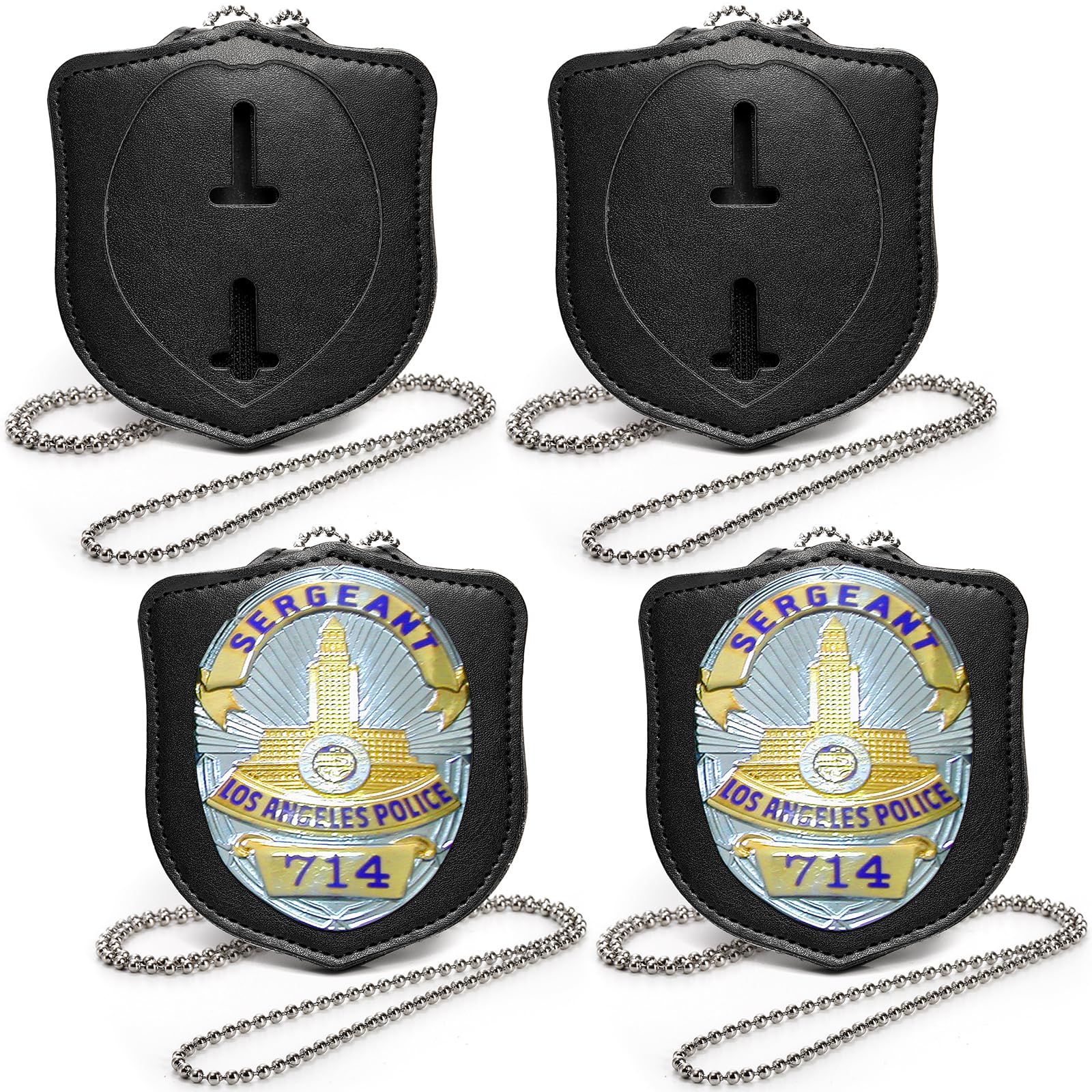 Amazon | Cedilis ポリスバッジホルダー メタルクリップとネック