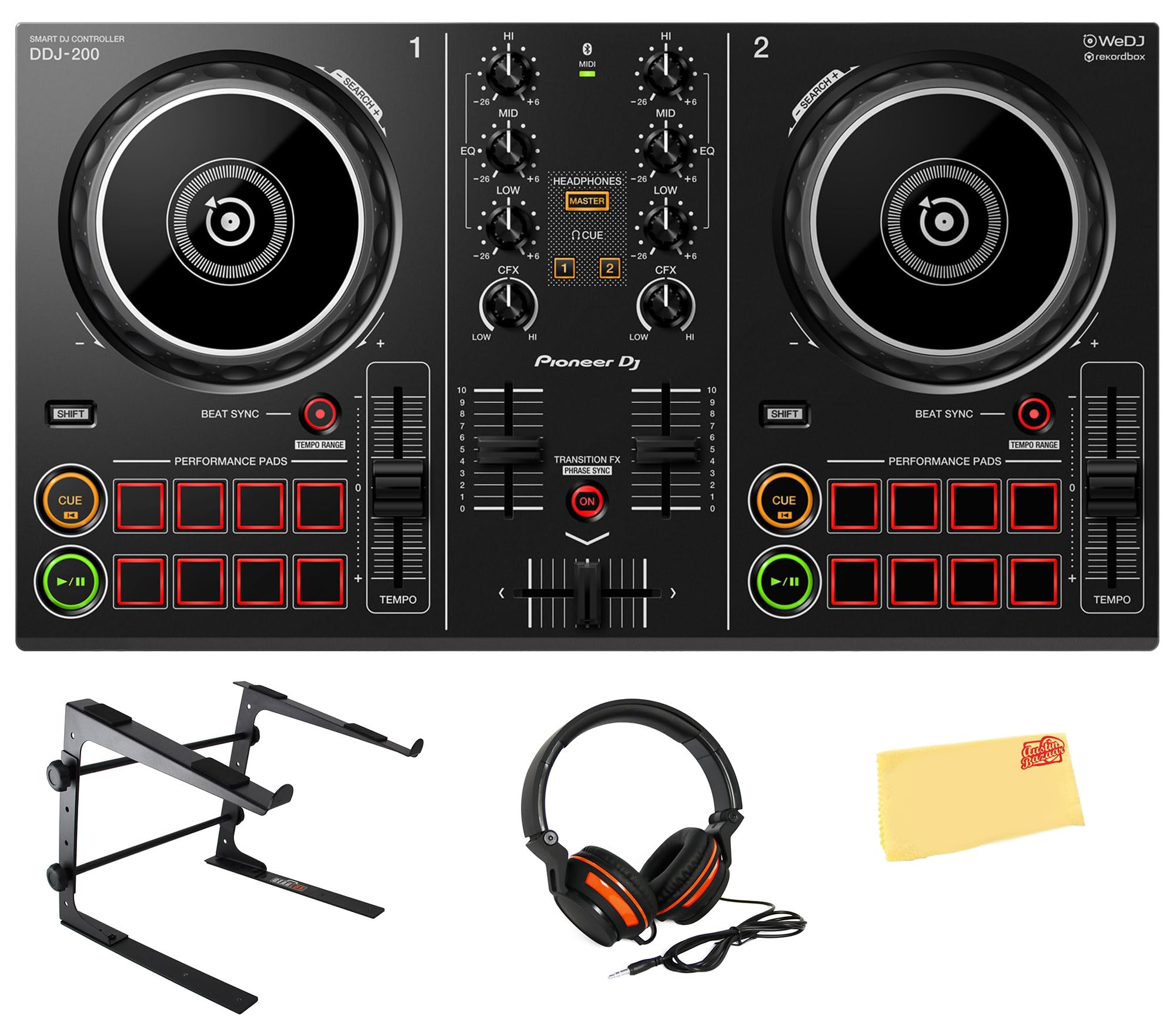 DDJ-200 DJコントローラー 本体のみ ケーブル（Amazon製付き） DDJ-200