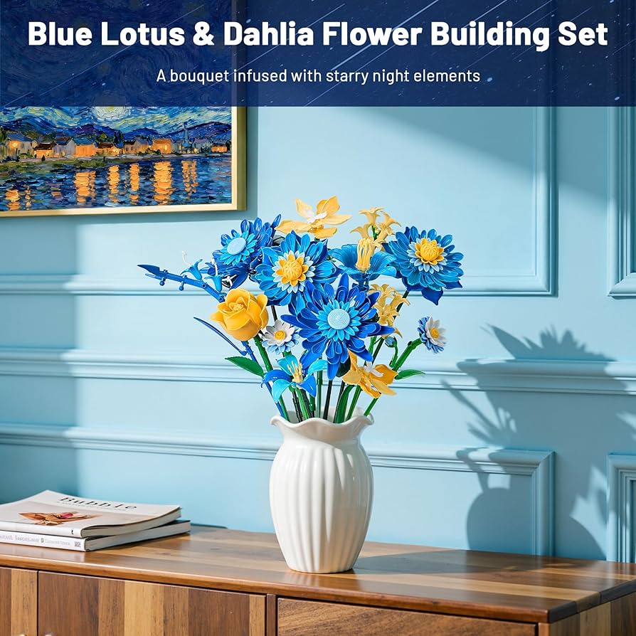 Amazon.com: EWED Starry Blooms Flowers Bouquet Building Set for