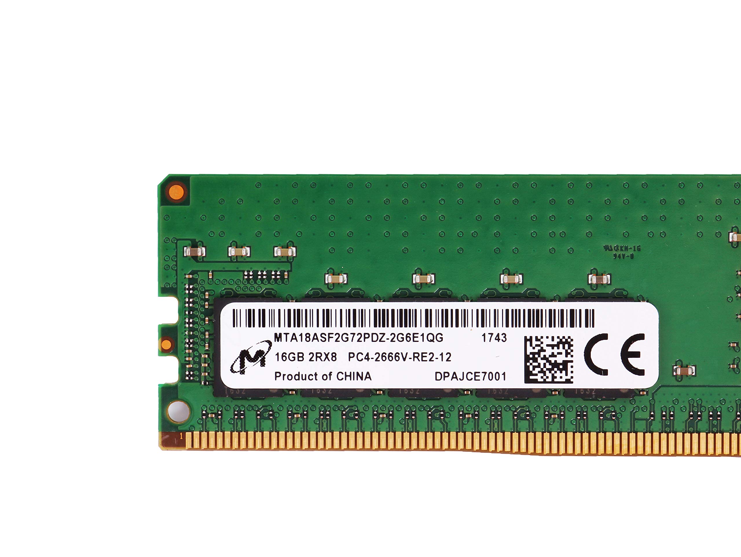 Amazon | MICRON 16GB PC4-2666V-R DDR4 レジスタード ECC 2RX8 メモリ