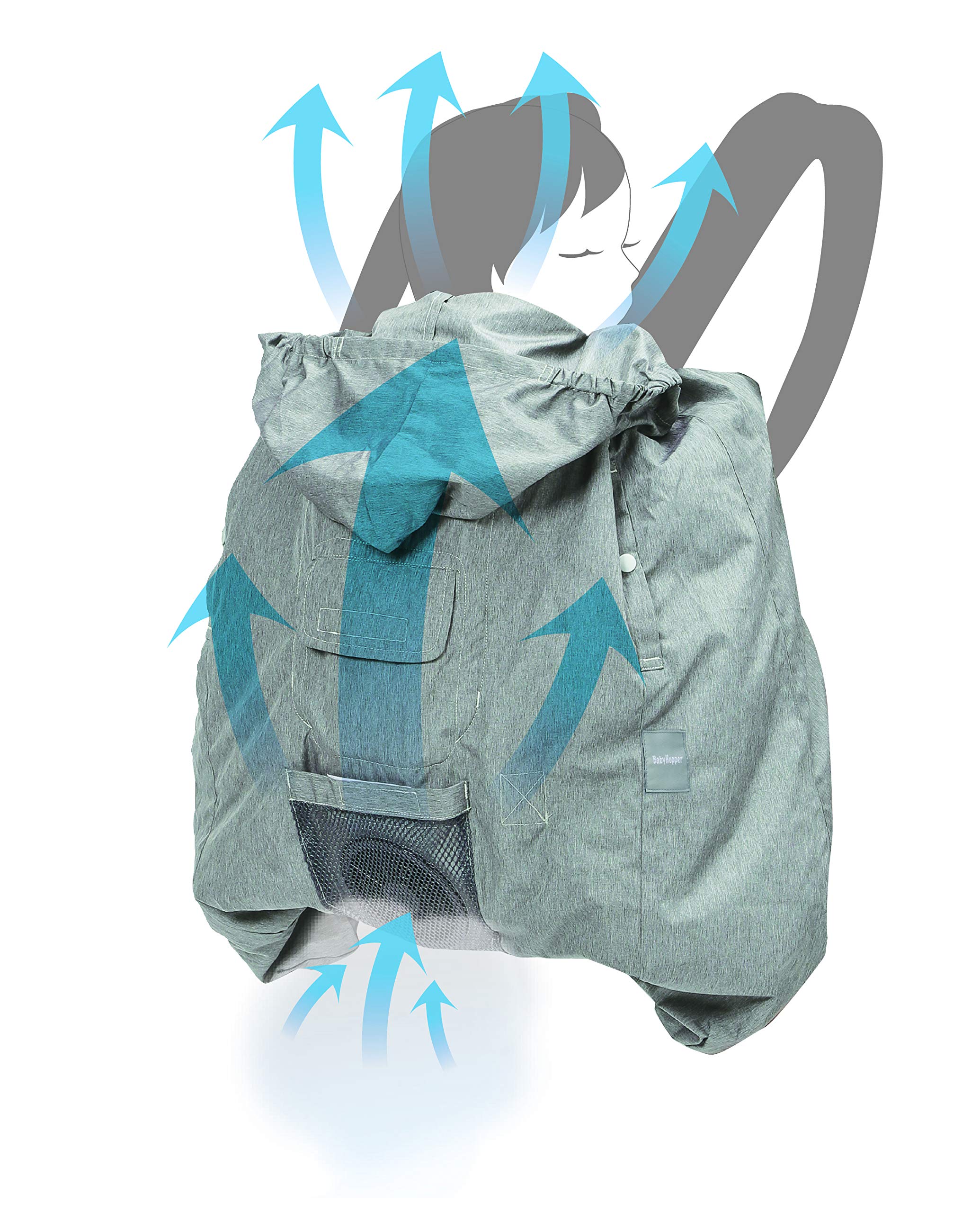 Amazon | BabyHopper ベビーホッパー 空調抱っこひもカバー® グレー