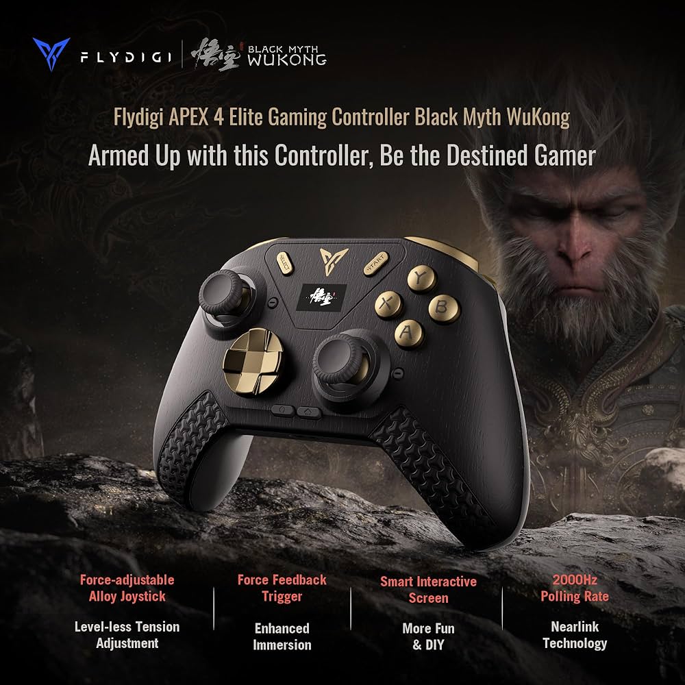 Amazon.com: FLYDIGI APEX 4 Game Controller Black Myth: Wukong Edition