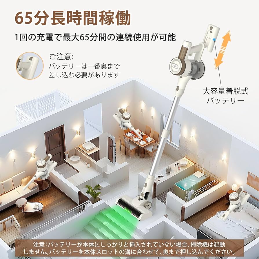 Amazon | 掃除機コードレス自立式【2026年先行発売！業界初 95KPa超