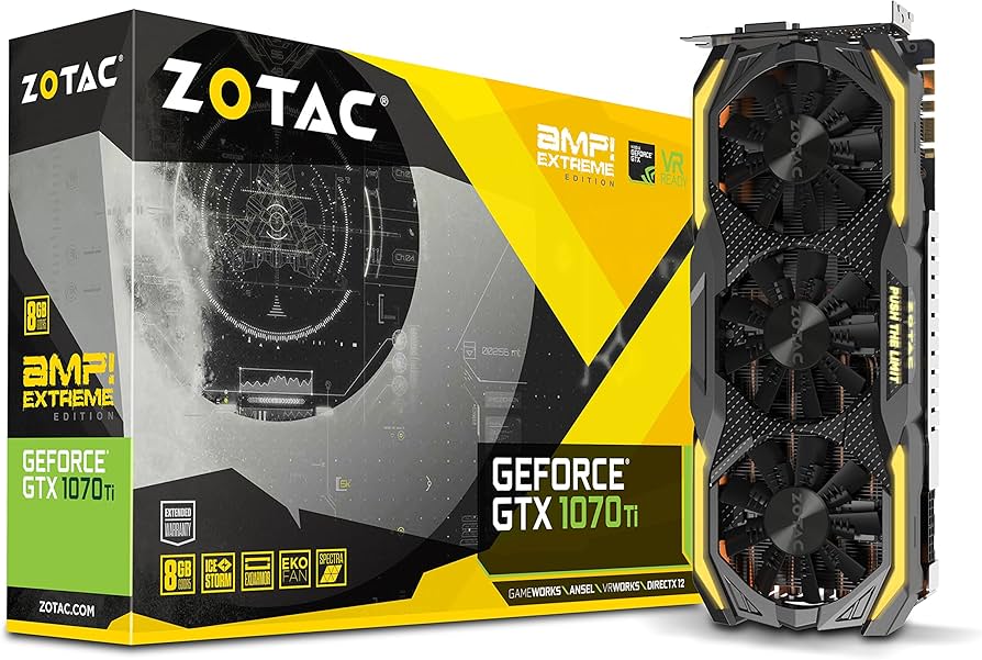 Amazon.com: ZOTAC GeForce GTX 1070 Ti AMP Extreme 8GB GDDR5 256