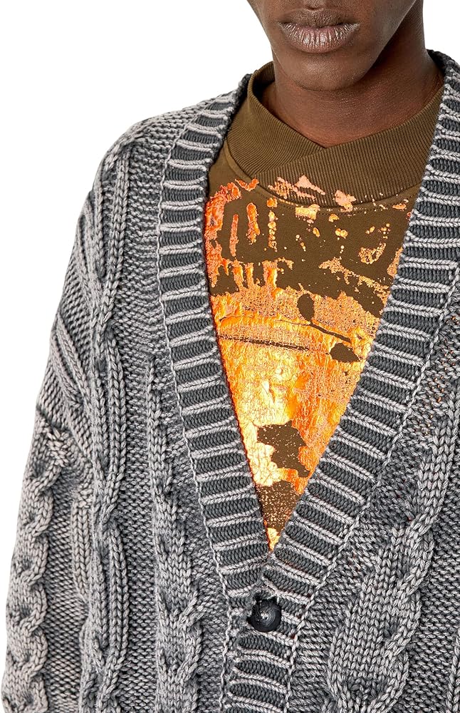 Amazon | [Diesel] (ディーゼル) メンズ ニット カーディガン ケーブル