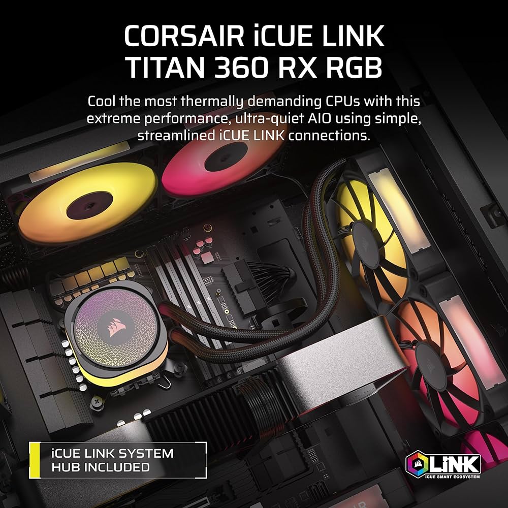 Amazon | CORSAIR iCUE LINK TITAN 360 RX RGB 水冷式 CPU クーラー