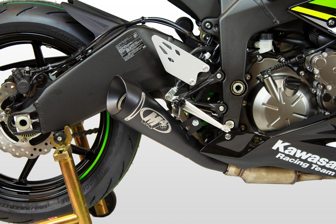 2009-2026 Kawasaki ZX-6R Slip-On GP19 Black – Shop M4 Exhaust