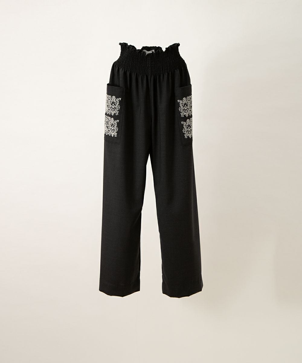 ebagos 2本編みバッグ(ファー付きかぶせ) ブライドルレザー×紅籐