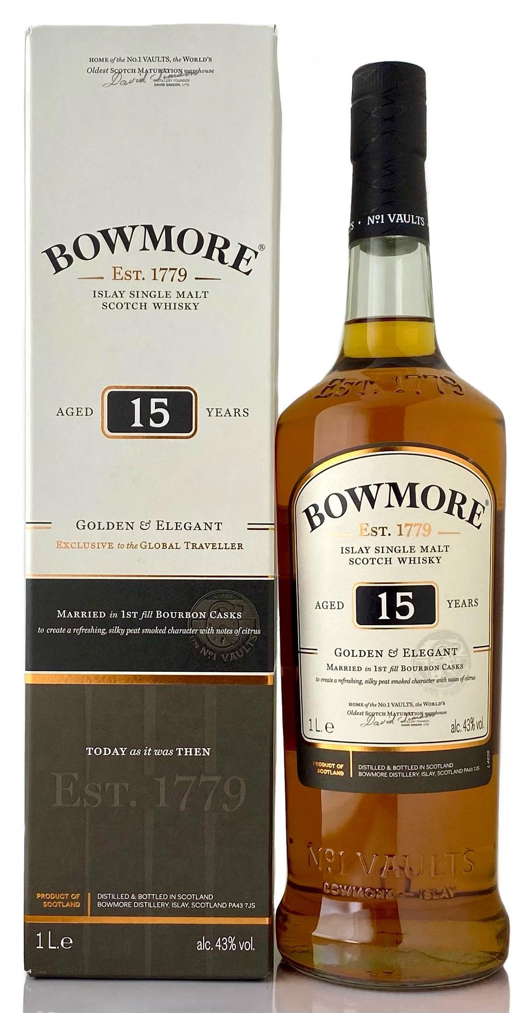 ボウモア 15年 ゴールデン＆エレガント 1000ml（直輸入）