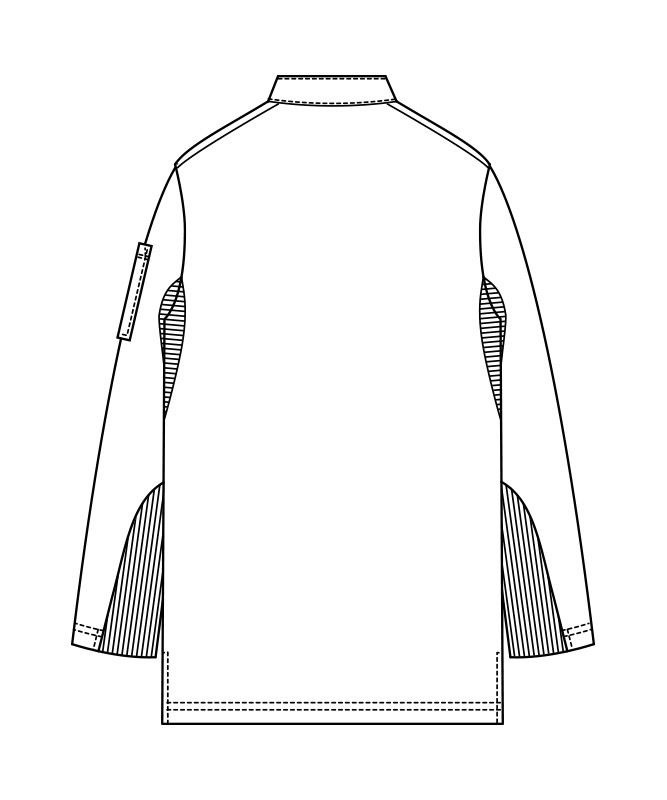 ZIP-UPスタンドカラーニットシャツ長袖[男女兼用][セブンユニフォーム