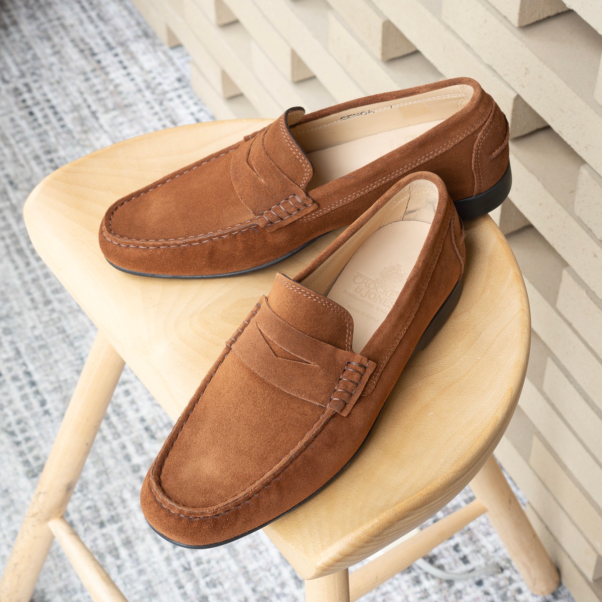 クロケット＆ジョーンズ ジェノバ|GENOA POLOBROWN ドライビング