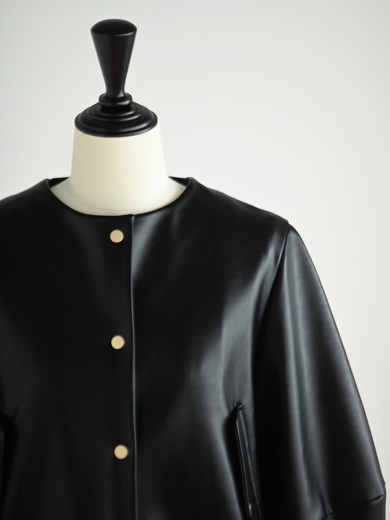 プリーツレザーライクジャケット | Outer | | TREFLE＋1（トレフル