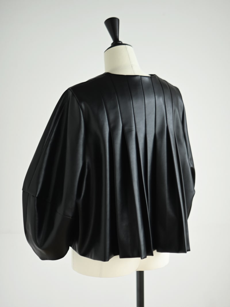 プリーツレザーライクジャケット | Outer | | TREFLE＋1（トレフル